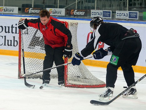 Раскатка "Авангарда" перед матчем с "Атлантом" 12 сентября 2013