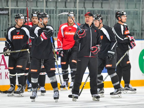 Раскатка "Авангарда" перед матчем с "Барысом"