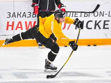 Раскатка "Авангарда" перед матчем против СКА