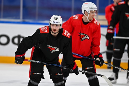 Тренировка «Авангарда» перед матчем в Тольятти