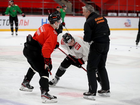 Раскатка «Авангарда» перед матчем с «Локомотивом»