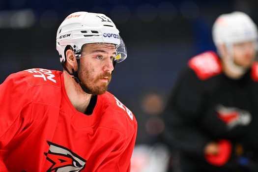 Раскатка «Авангарда» перед матчем в Нижнем Новгороде