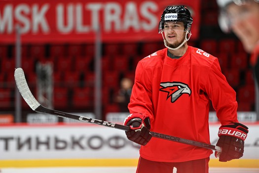 Раскатка «Авангарда» перед матчем с «Витязем»