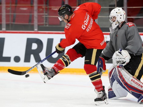 Раскатка «Авангарда» перед матчем с «Адмиралом»