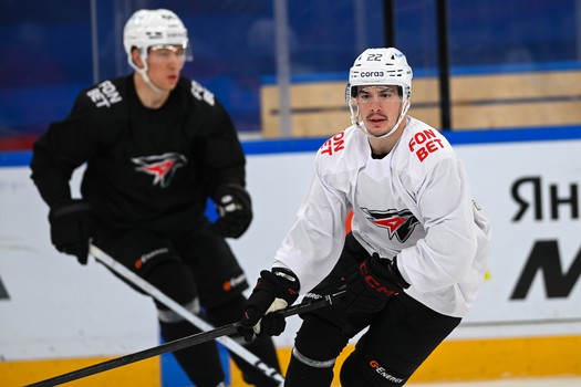 Тренировка «Авангарда» перед матчем в Тольятти