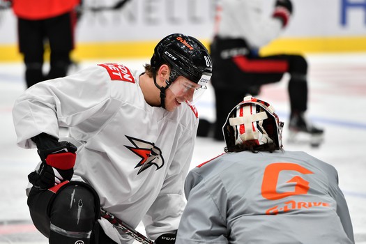 Раскатка «Авангарда» перед матчем с «Металлургом»