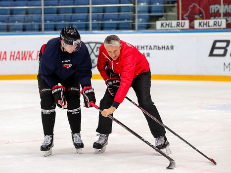 Раскатка «Авангарда» перед матчем с «Северсталью»