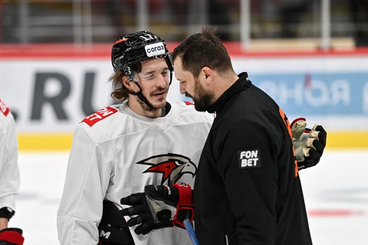 Раскатка «Авангарда» перед матчем с «Салаватом Юлаевым»