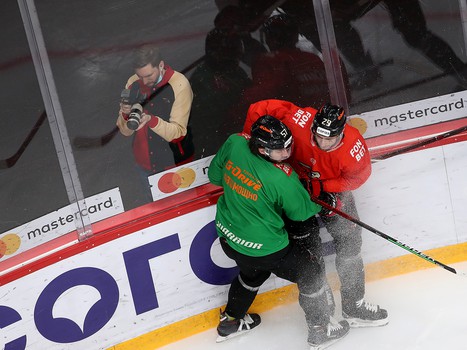 Раскатка «Авангарда» перед матчем с рижским «Динамо»