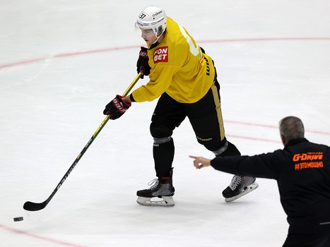 Тренировка «Авангарда» перед матчем в Новосибирске