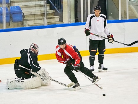 Раскатка "Авангарда" перед вторым матчем с "РоКи"