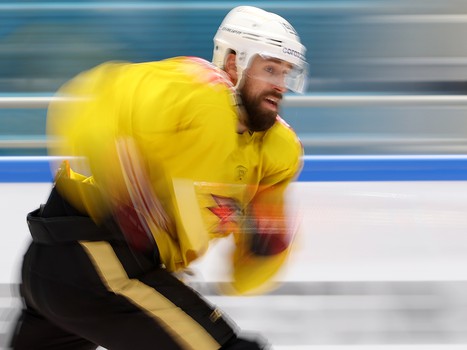 Тренировка «Авангарда» перед матчем в Нур-Султане