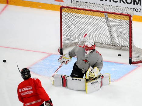 Раскатка «Авангарда» перед матчем с «Металлургом»