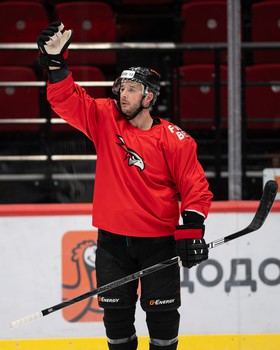 Раскатка «Авангарда» перед матчем с «Витязем»