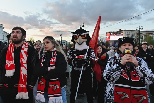 Фан-зона «Авангарда» на Пешеходном Любинском