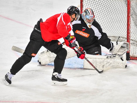 Раскатка "Авангарда" перед матчем с минским "Динамо"