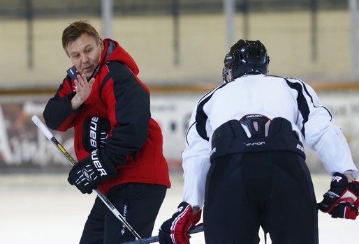 Раскатка перед первым матчем межсезонья в Фюссене
