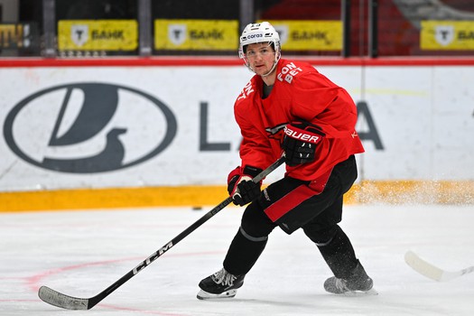 Раскатка «Авангарда» перед матчем в Балашихе