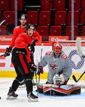 Раскатка «Авангарда» перед матчем с «Барысом»