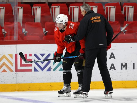 Тренировка «Авангарда» перед матчем в Екатеринбурге