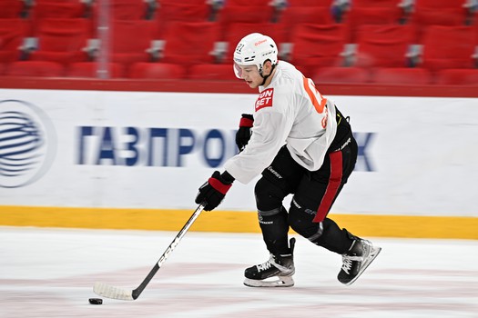 Тренировка «Авангарда» перед матчем в Екатеринбурге