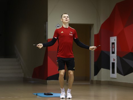 Тренировка «Авангарда» перед матчем с минским «Динамо»