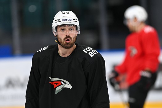 Тренировка «Авангарда» перед матчем в Санкт-Петербурге