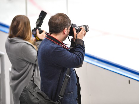 Открытая тренировка "Авангарда" для СМИ перед стартом плей-офф