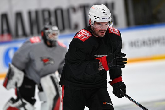 Тренировка «Авангарда» перед матчем во Владивостоке