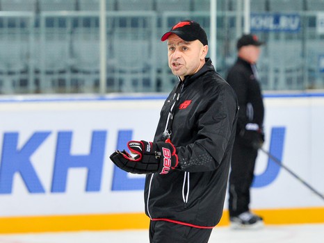 Раскатка "Авангарда" перед домашним матчем против рижского "Динамо"