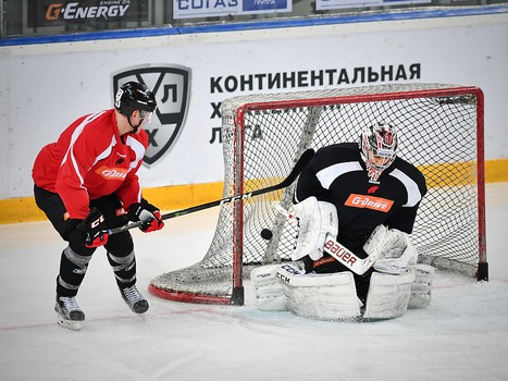 Раскатка "Авангарда" перед матчем с "Локомотивом"