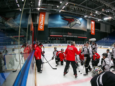 Раскатка «Авангарда» перед матчем с «Торпедо»