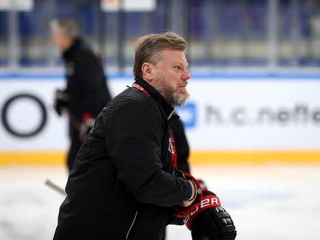 Раскатка «Авангарда» перед матчем в Нижнекамске