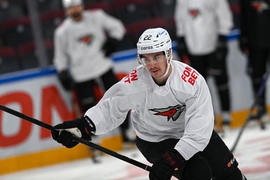 Тренировка «Авангарда» перед матчем в Магнитогорске