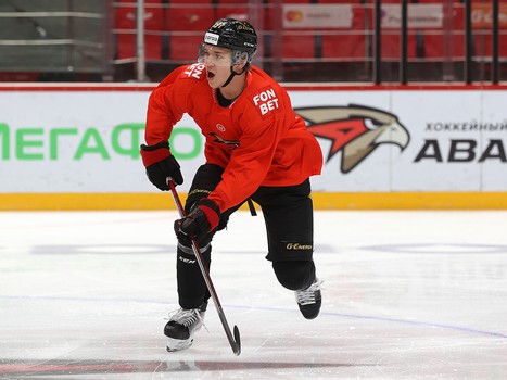 Раскатка «Авангарда» перед матчем с «Витязем»