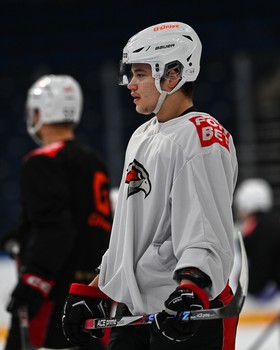 Раскатка «Авангарда» перед матчем в Минске