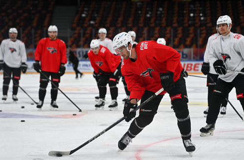 Раскатка «Авангарда» перед матчем в Магнитогорске