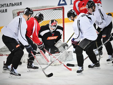 Раскатка "Авангарда" перед матчем с "Амуром"