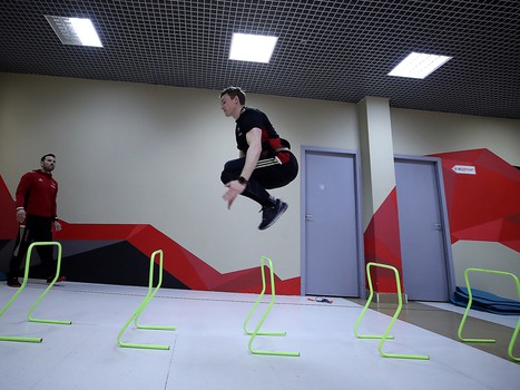 Раскатка «Авангарда» перед матчем с «Нефтехимиком»