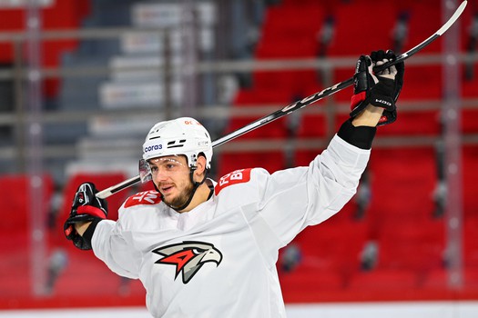 Раскатка «Авангарда» перед матчем в Екатеринбурге