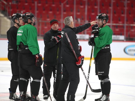 Раскатка «Авангарда» перед матчем с «Салаватом Юлаевым»