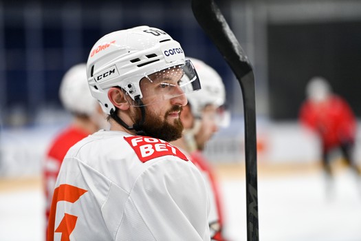 Раскатка «Авангарда» перед третьим матчем серии с «Сибирью» в Новосибирске