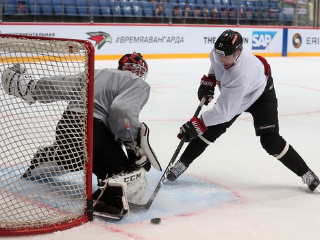 Раскатка «Авангарда» перед матчем с «Амуром»