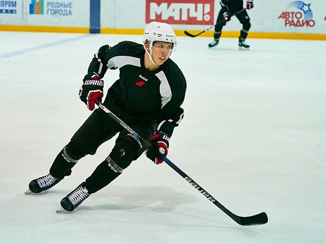 Тренировка "Авангарда" перед отъездом в Челябинск