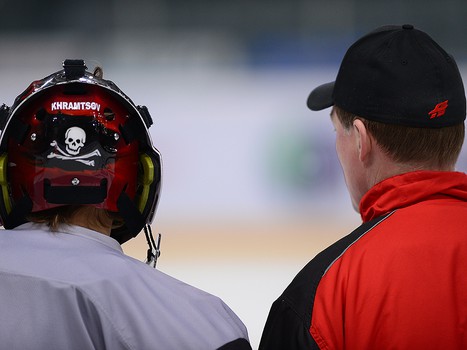 Раскатка "Авангарда" перед матчем со "Спартаком" 16.01.2014