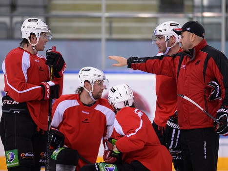 Раскатка "Авангарда" перед матчем с "Югрой" 24.01.2014