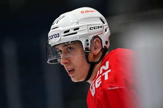 Раскатка «Авангарда» перед матчем в Минске