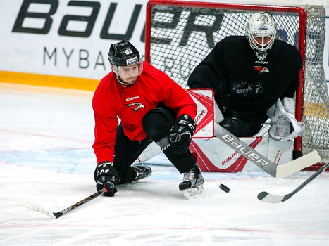 Раскатка «Авангарда» перед матчем с московским «Динамо»