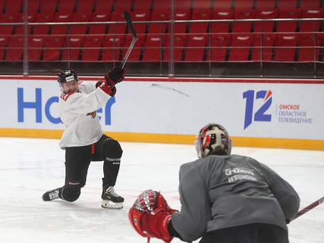 Раскатка «Авангарда» перед матчем с «Йокеритом»