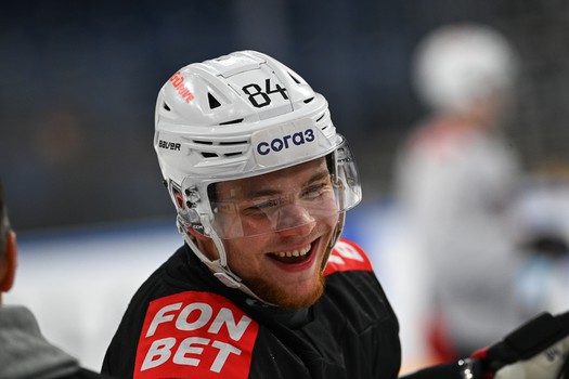 Раскатка «Авангарда» перед матчем в Минске